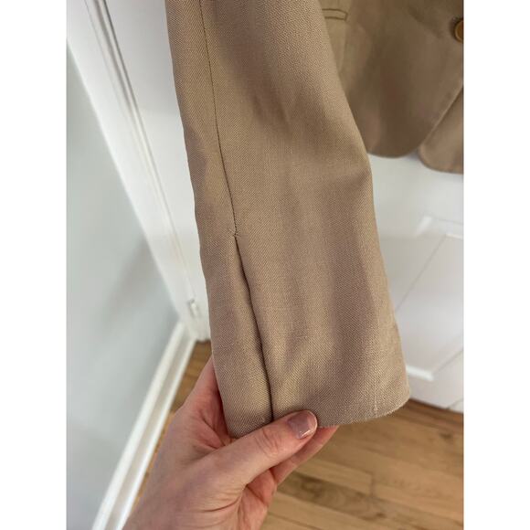 Stella McCartney Women's 40 US 4/6 Tan Blazer Jacket Single Button Breasted FLAW - Picture 8 of 16